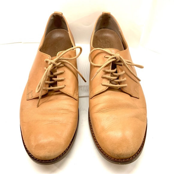 Vionic Weslyn Tan Leather Oxfords Lace-Up Dress Shoes Brown 1” Heel Size 9 - Picture 5 of 15